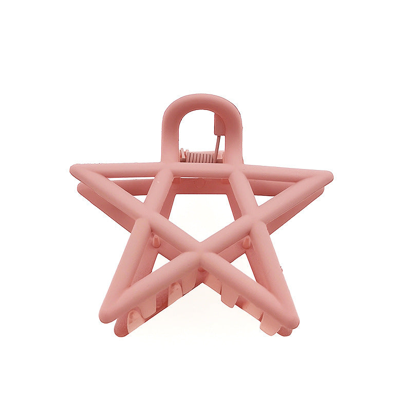 Large Frosted Hollow Star Hair Clip - Women's Hair Accessories