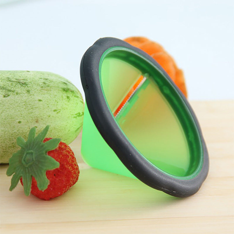 Vegetable Curler with Stainless Steel Blade - Green Fruit & Veggie Shredder for Cucumber, Radish, Melon