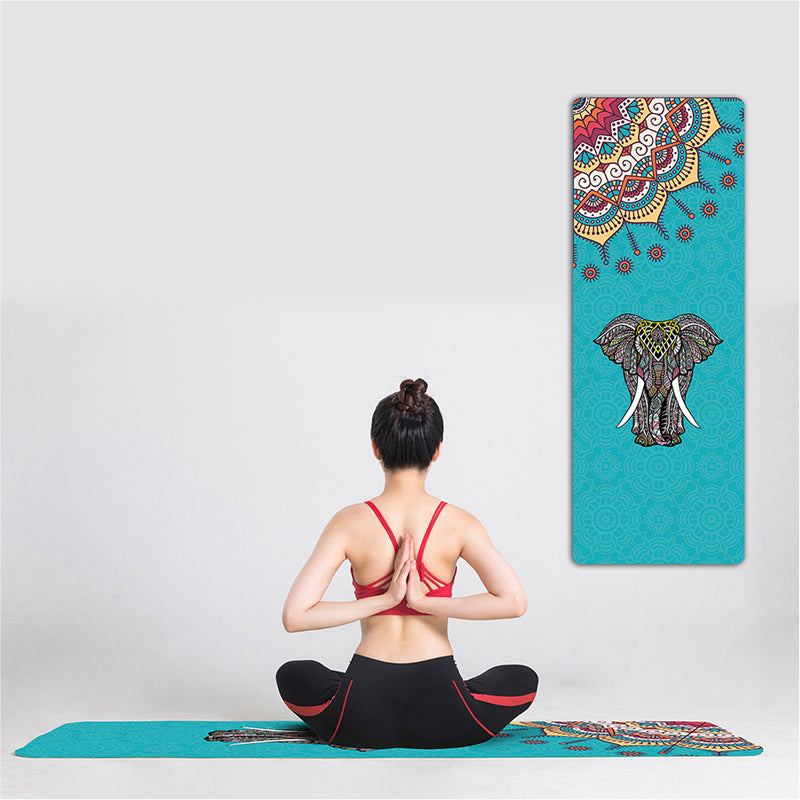 Yoga Towel Non-Slip Travel & Exercise Mat - Diamond Textured Fabric