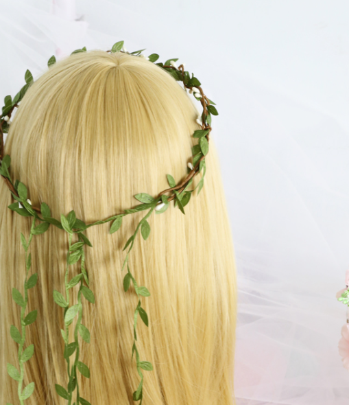 Green Leaves Hair Hoop Headband