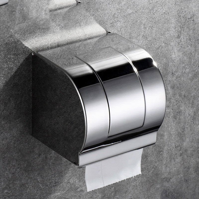 Stainless Steel Paper Towel Holder Box Waterproof Kitchen & Bathroom Organizer