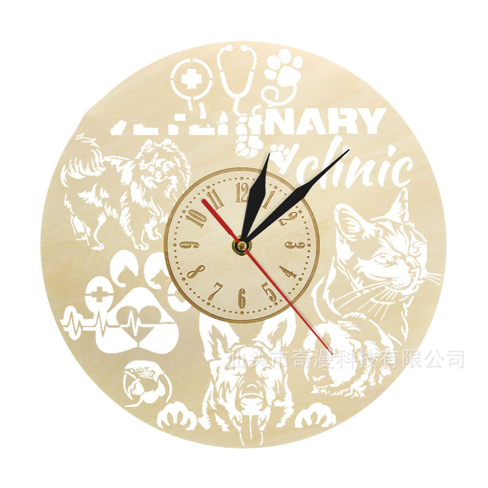 Wooden Wall Clock 12 Inch Nordic Style Home Decor Quartz Movement