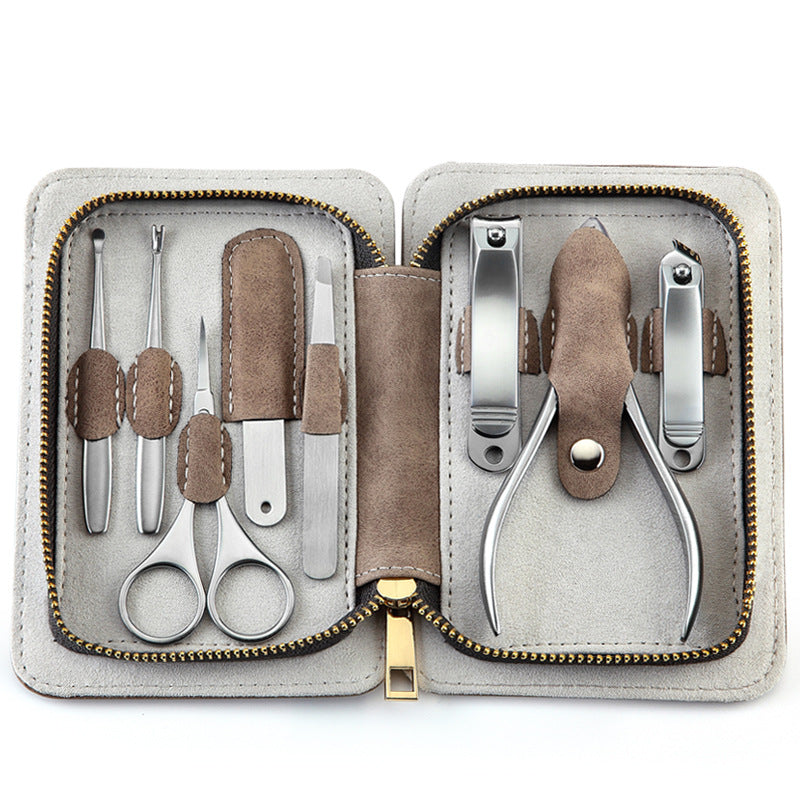 Stainless Steel Nail Clippers Set – 8-Piece Manicure Kit