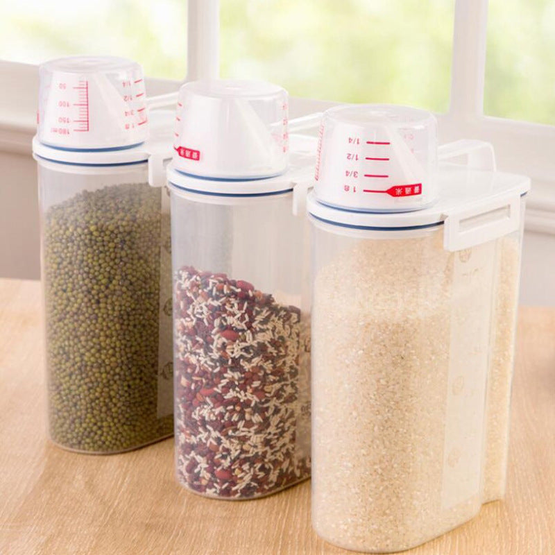 Transparent Grain Storage Box Sealed Can for Household Food Organization