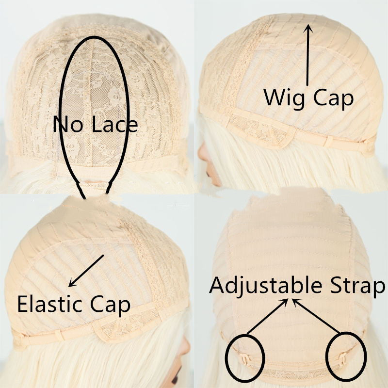 Long Straight Synthetic Wig for Women - High-Temperature Silk Hair, Pink, 18-24 Inches
