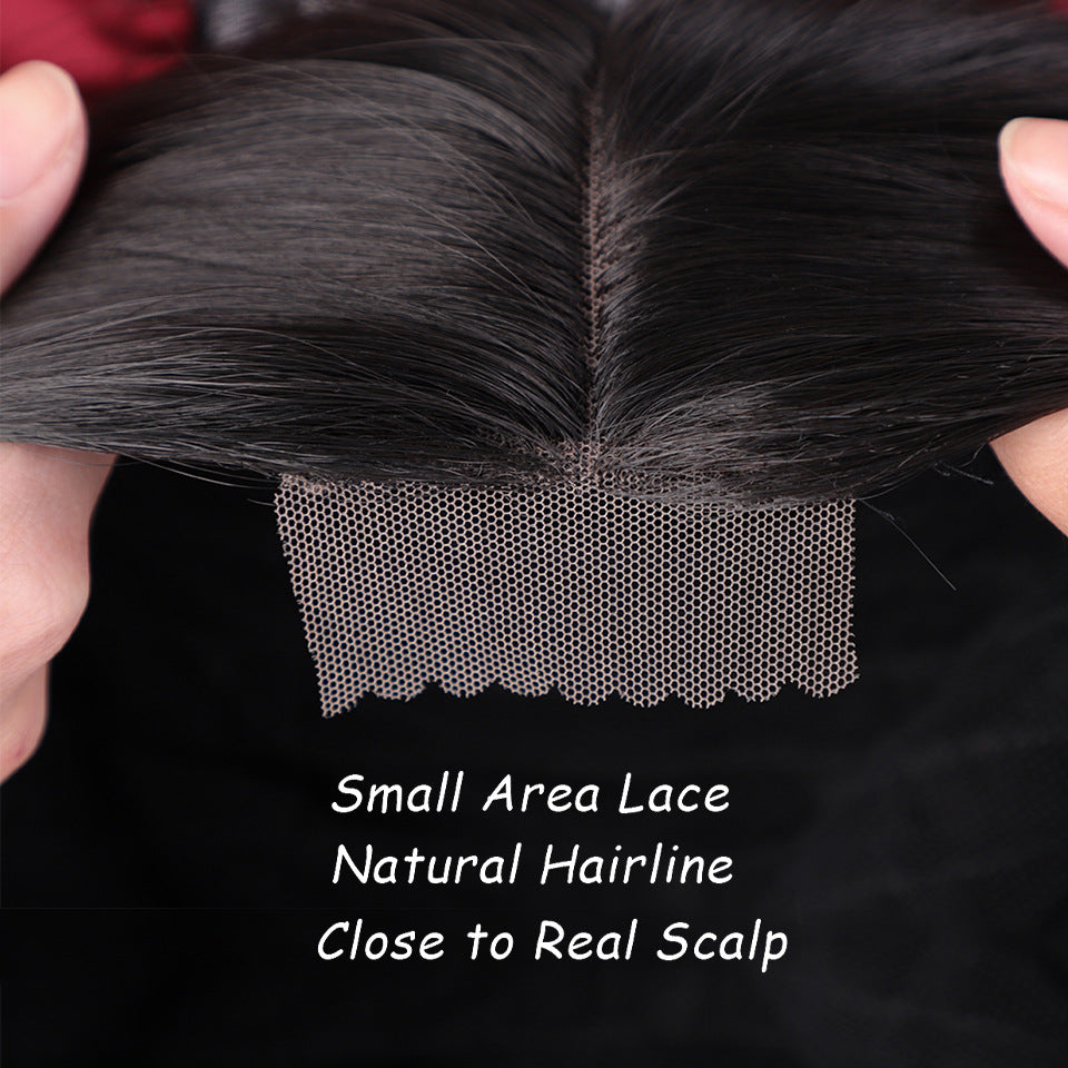 Women’s Cross-Border Pre-Lace Wig - High Temperature Wire, Black