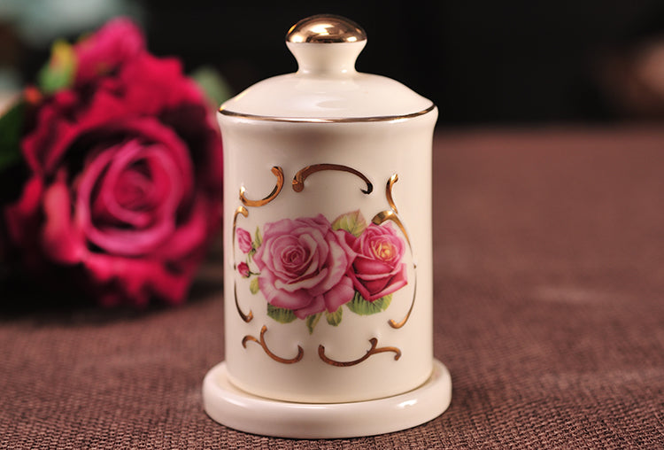 Ceramic Toothpick Holder Bottle - European Style Kitchen & Living Room Decor