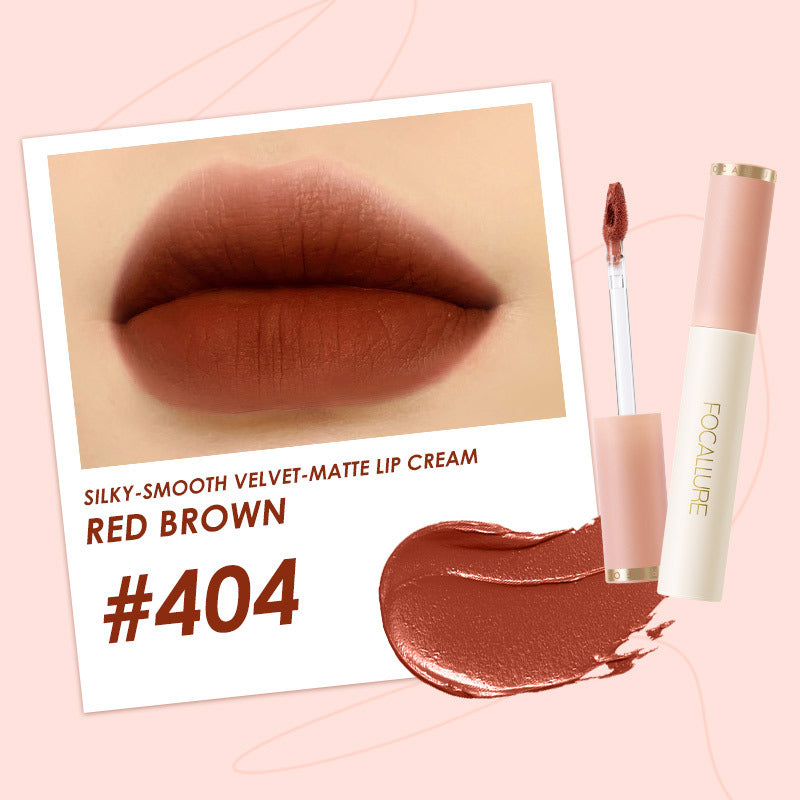 Waterproof Velvet Matte Lip Glaze - Durable Non-Stick Lipstick for Makeup