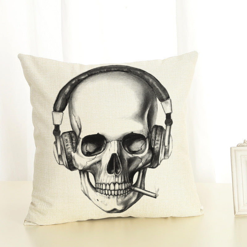 Cartoon Skull Head Series Pillow Cover 45x45cm Home & Garden Cushion Cover