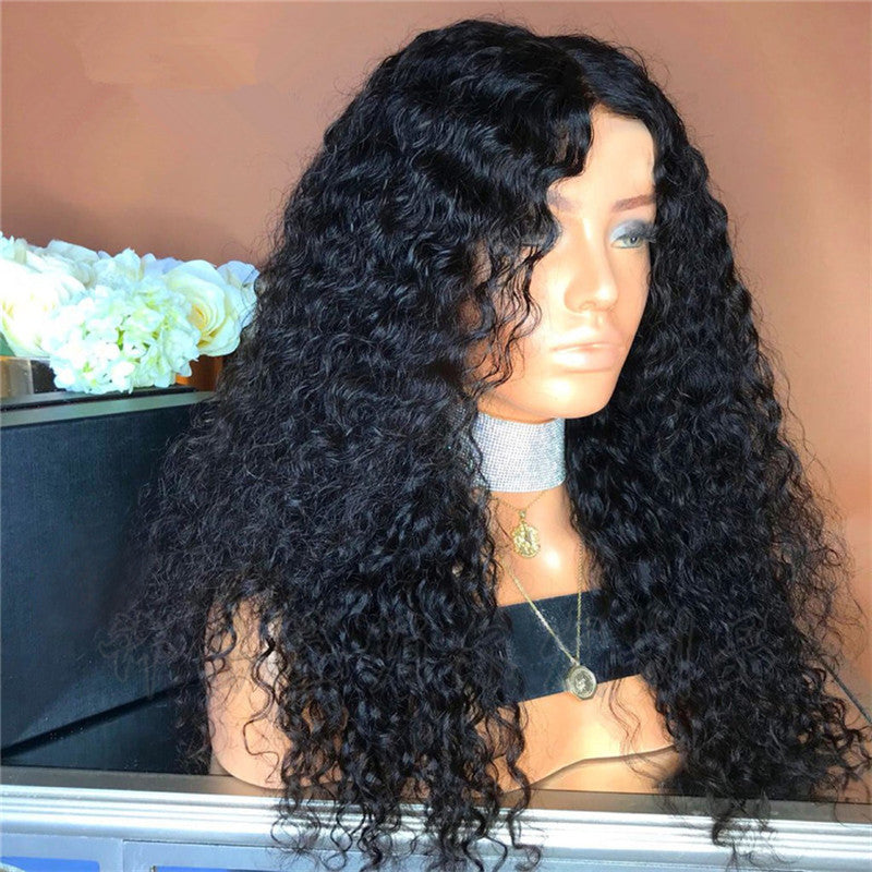 Women’s Curly Hair Wig with Long Bangs and Fluffy Style - Multiple Colors