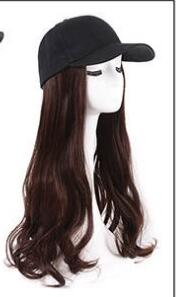 Long Wave Curly Hair Wig Hat - Synthetic Hair