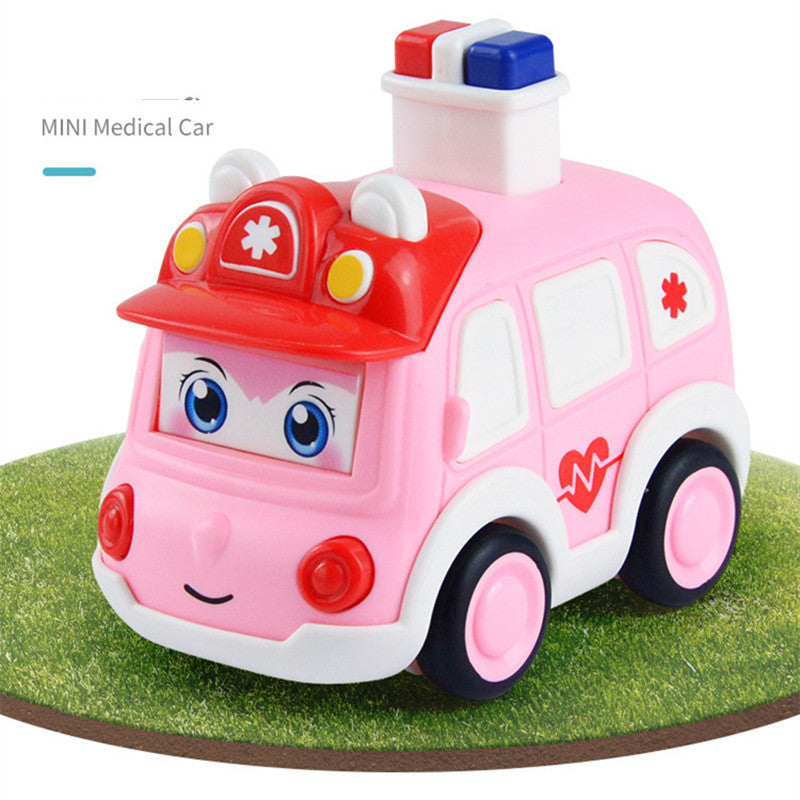 Children's Inertia Recoil Car - Press & Push Toy for Boys, Multiple Colors