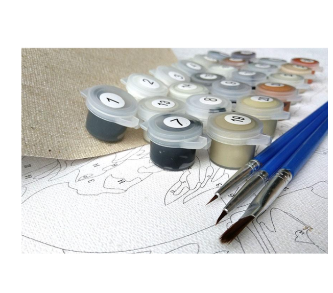 DIY Painting By Numbers Kit - Fallen Flower Path Art & Craft Set