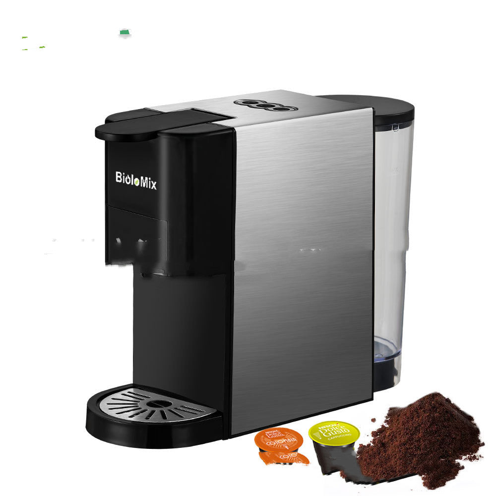 Three-In-One Capsule Coffee Maker 19 Bar Pump Pressure Italian Style