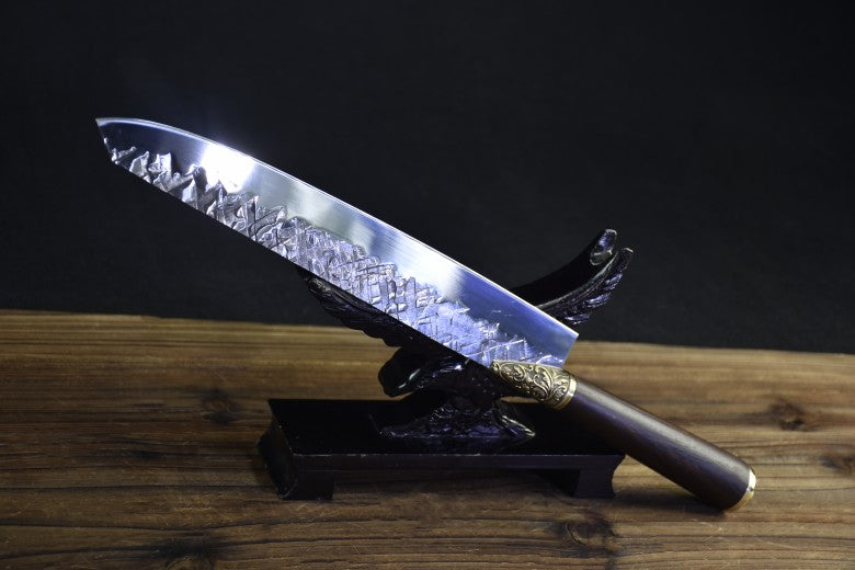 Fish Fillet Knife - Household Taiping Wealth Raw Fish Knife, 42.5cm, Silver