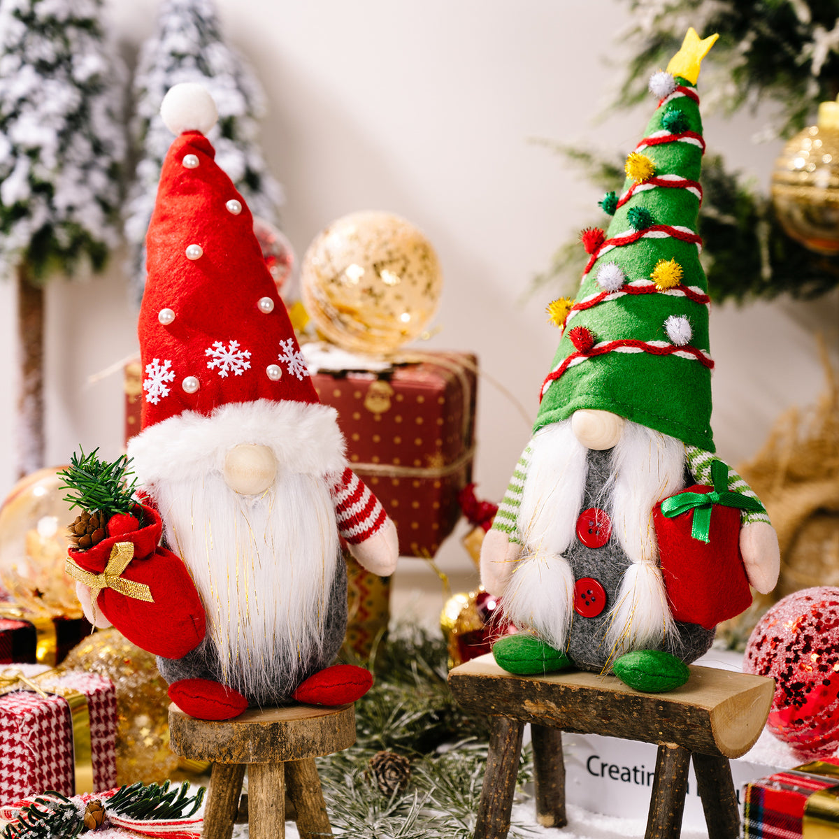 Christmas Doll Decoration Supplies - Holiday Ornaments for Gifts and Festive Decor