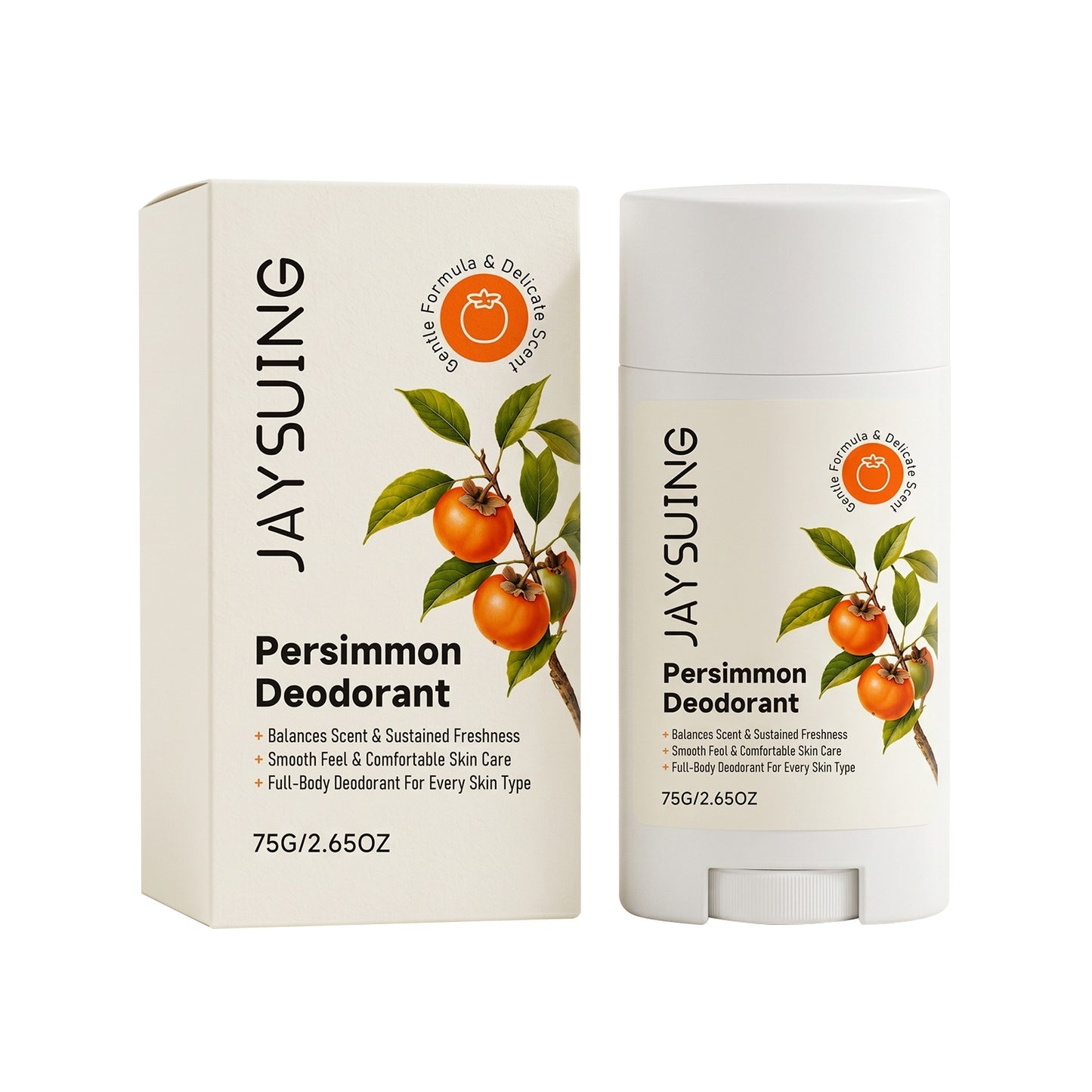 Persimmon Deodorant Stick 75g Natural Skin Care for Freshness