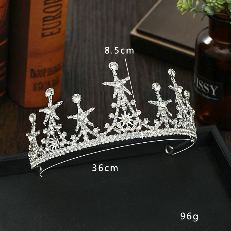 Silver Crystal Bridal Crown Hair Ornament
