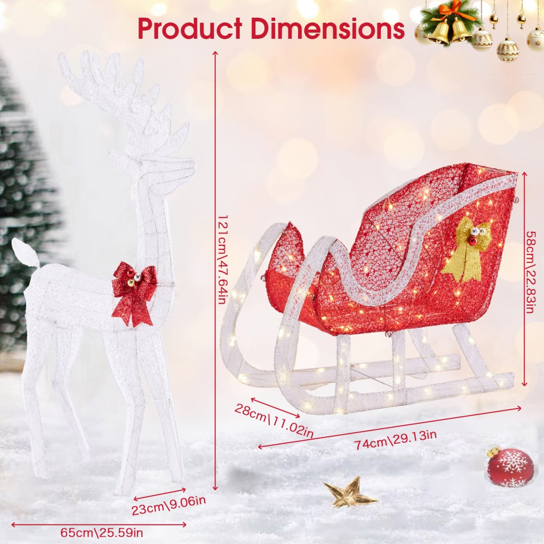 Christmas Outdoor Deer Decoration with LED Lights