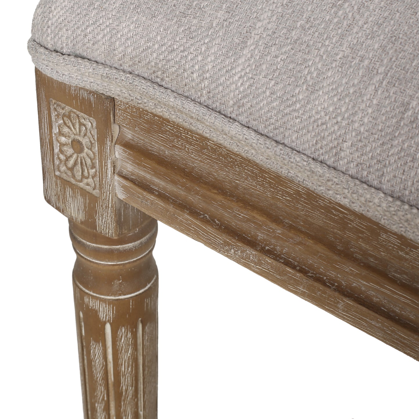 Light Grey Dining Chair Set of 2 - French Country Style
