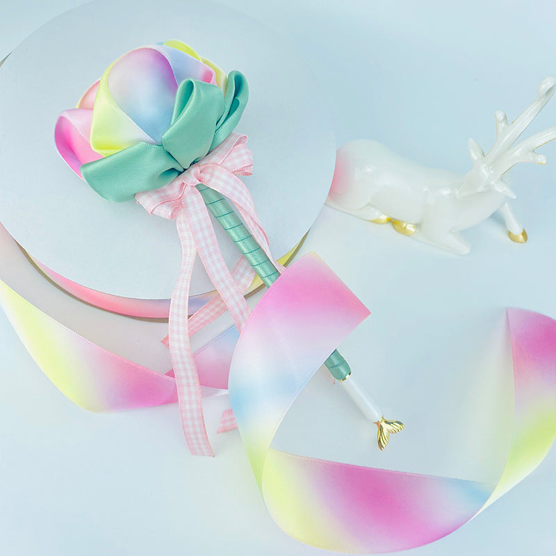Double-Sided Bright Thickened Polyester Ribbon for Gift Bouquets - 25 Yards