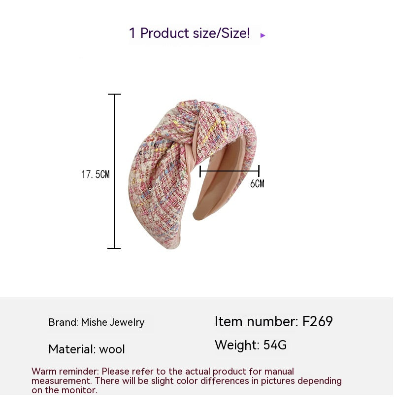 Korean Style Woolen Knotted Headband