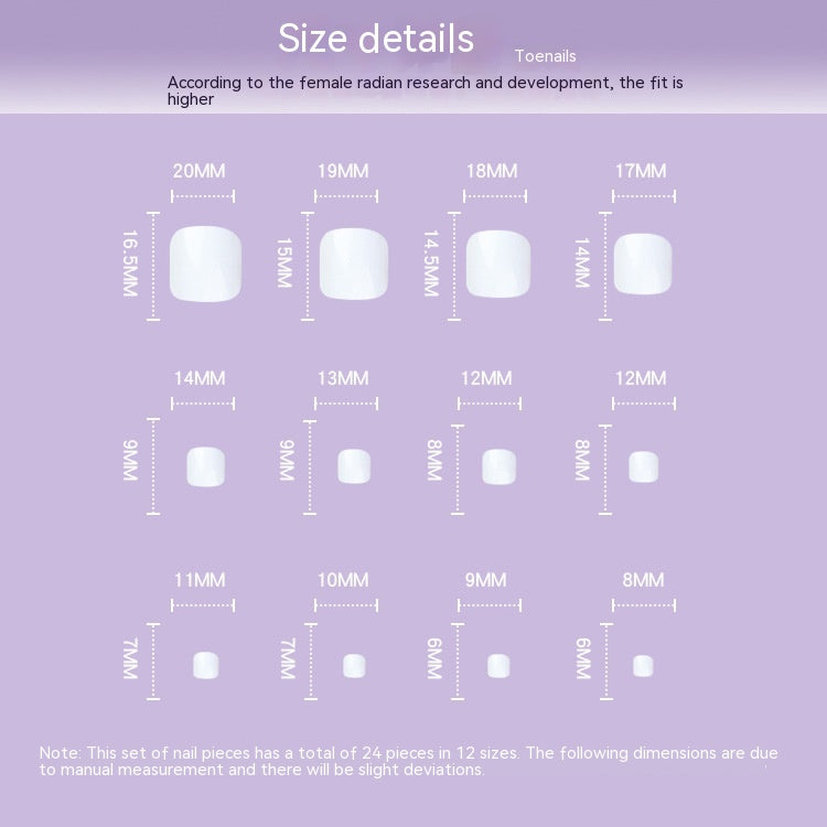 Removable Fake Nail Tips Set - Minimalist Nail Art for Natural Look