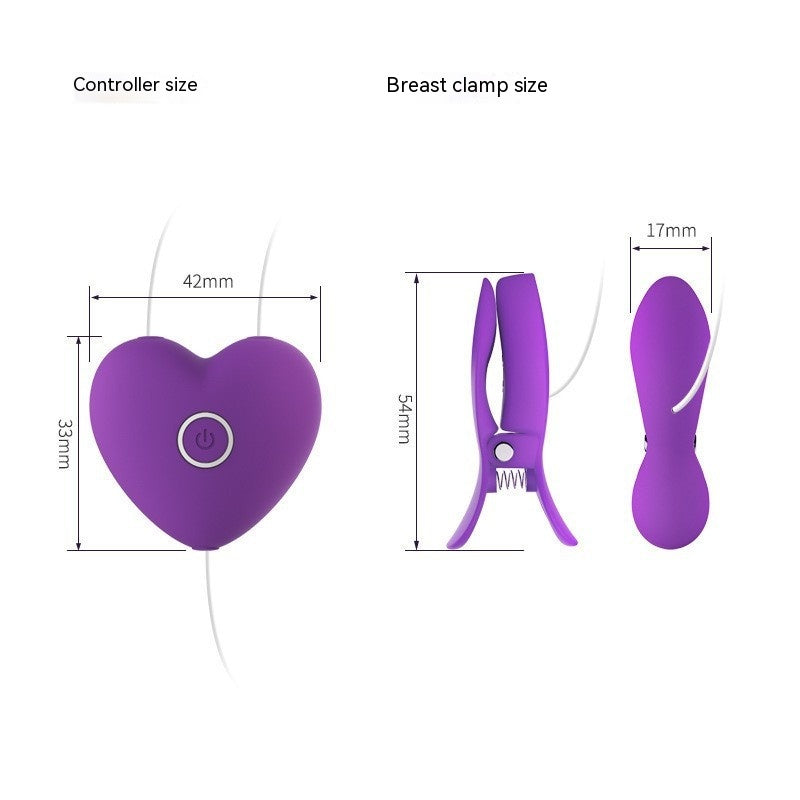 Purple Nipple Clamp for Sensual Pleasure Adult Wellness Device