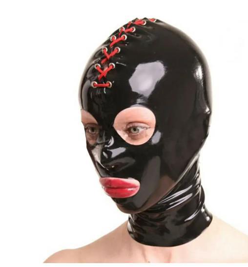 Halloween Latex Mask Rubber Unisex Costume Mask Black S-XL