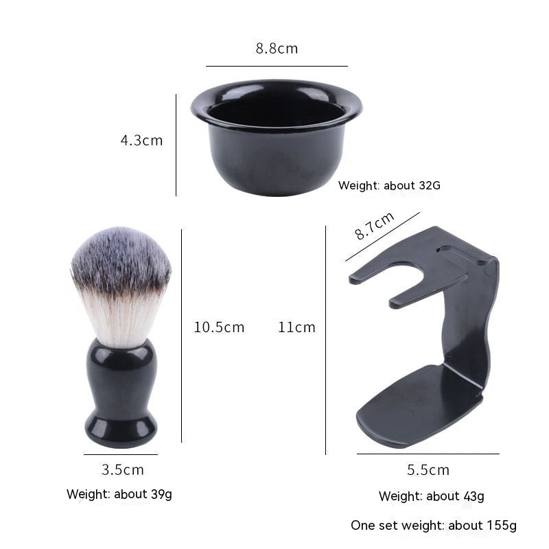 Men's Beard Cleaning Brush and Bowl Set - Nylon Hair Beard Grooming Kit