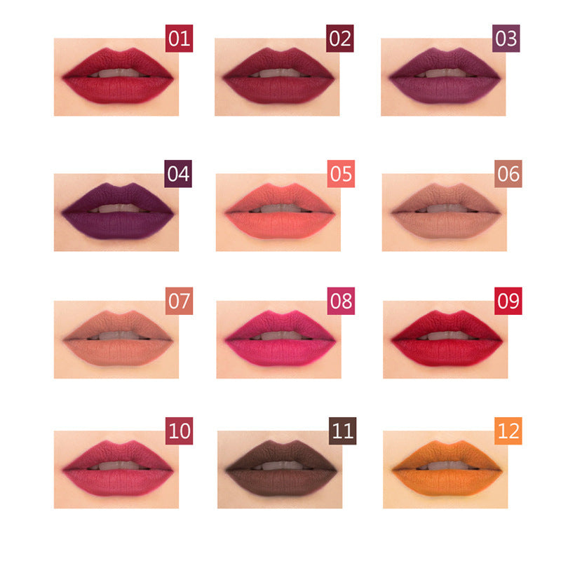 Waterproof Lip Liner Set - 12 Colors Smudge-Proof Makeup