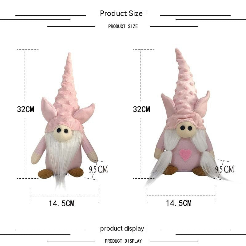 Valentine's Day Plush Dwarf Piglet Love Doll - 32x14.5cm Cute Decor