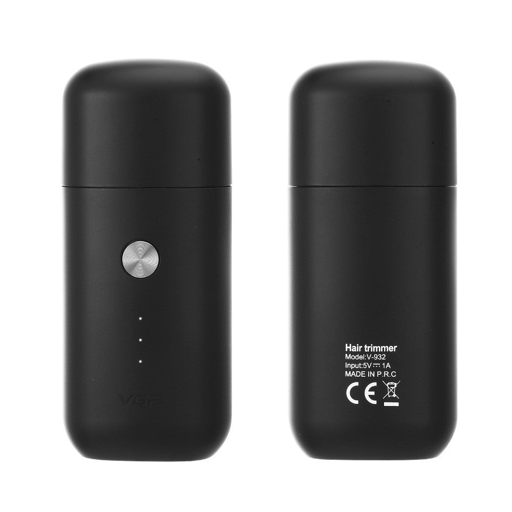 USB Hair Clipper with Stainless Steel Blade - Black