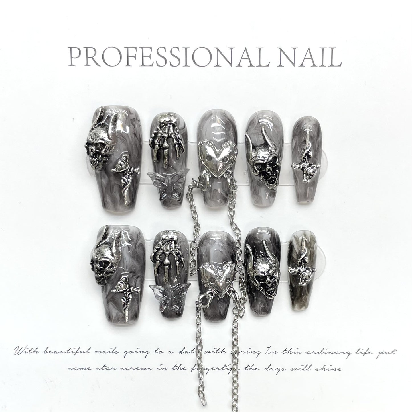 Dark Devil's Claw Armor Hand Wear for Nail Art & Costume