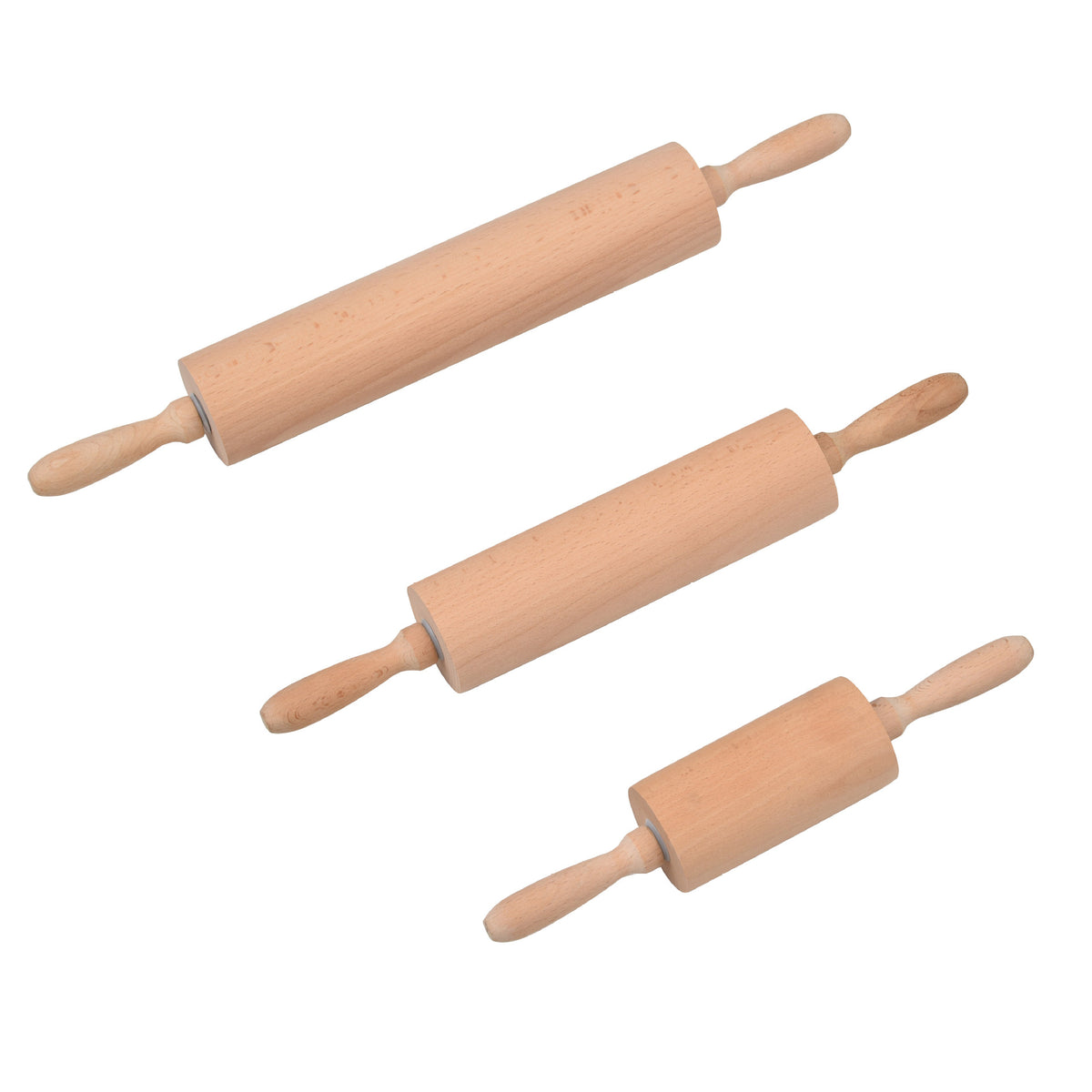 Beechwood Rolling Pin 46x6cm Unpainted and Unwaxed Kitchen Tool