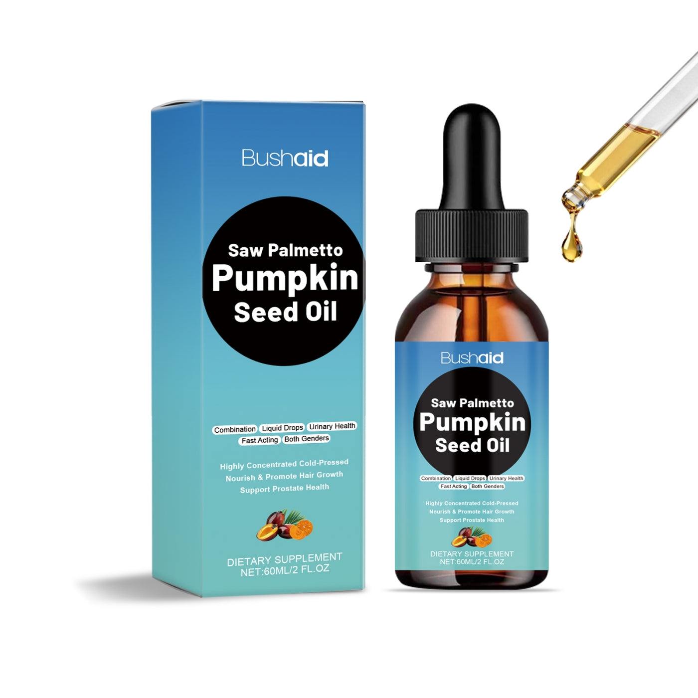 Pumpkin Seed Oil & Saw Palmetto Dietary Supplement - 60ml