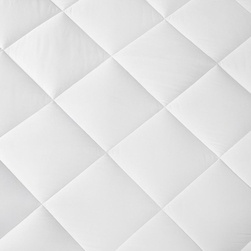 300 Thread Count Cotton Sateen Waterproof Mattress Pad - White