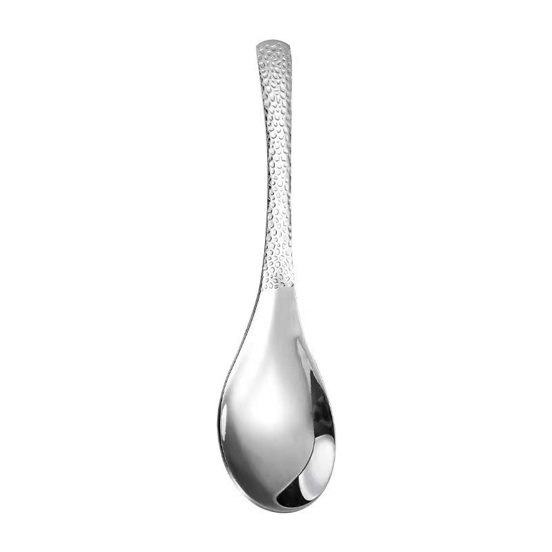 Stainless Steel Hammered Spoon - Retro Creative Tableware