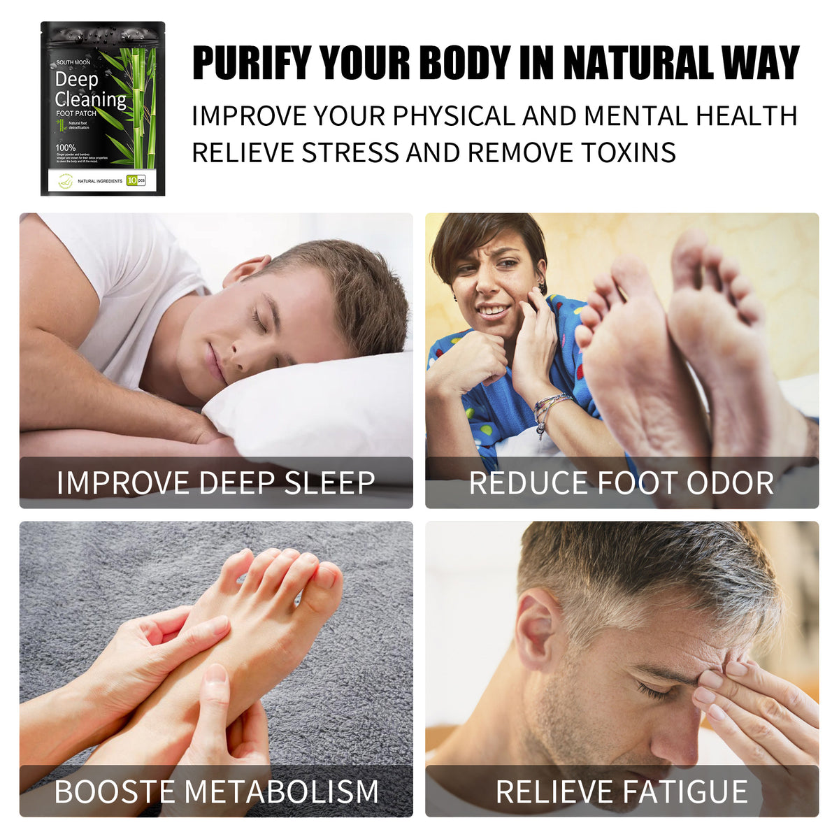 Herbal Foot Care Patches - 10 Pack