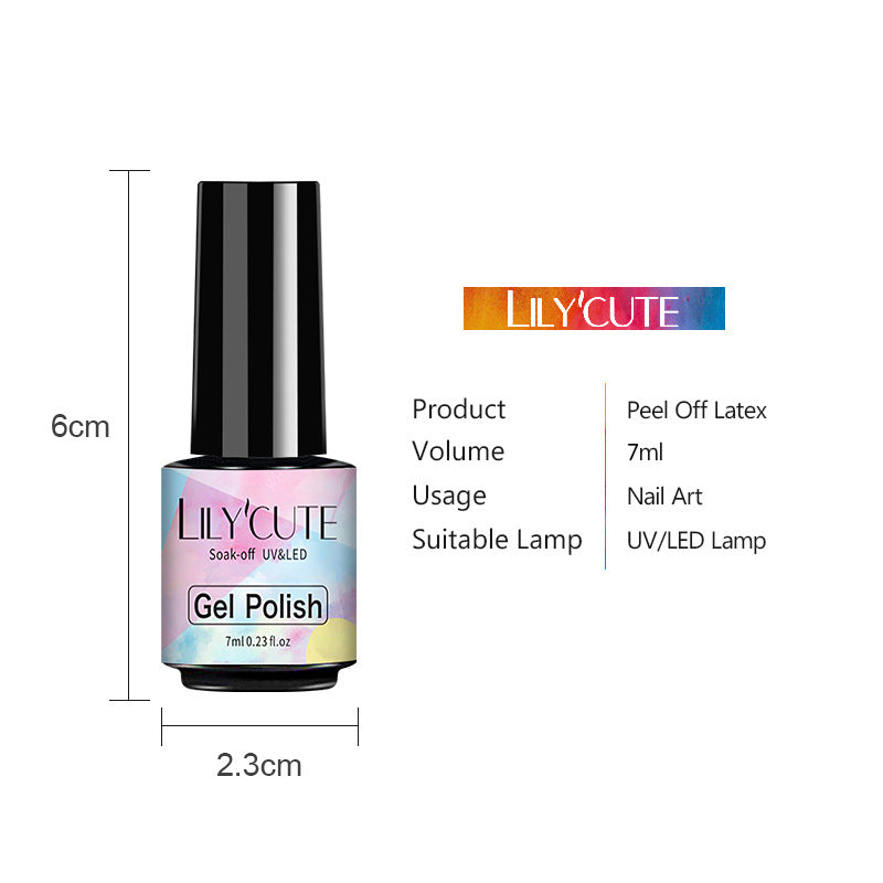 7ml Phototherapy Plastic Nail Art Base Gel with Sequin Frosted Finish
