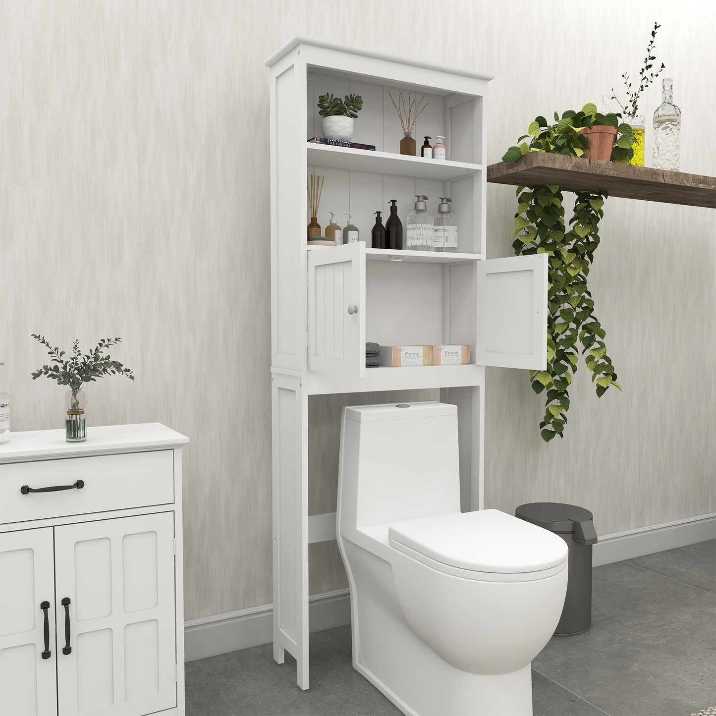 Over The Toilet Rack 2 -Tier Bathroom Spacesaver Storage Shelf With
