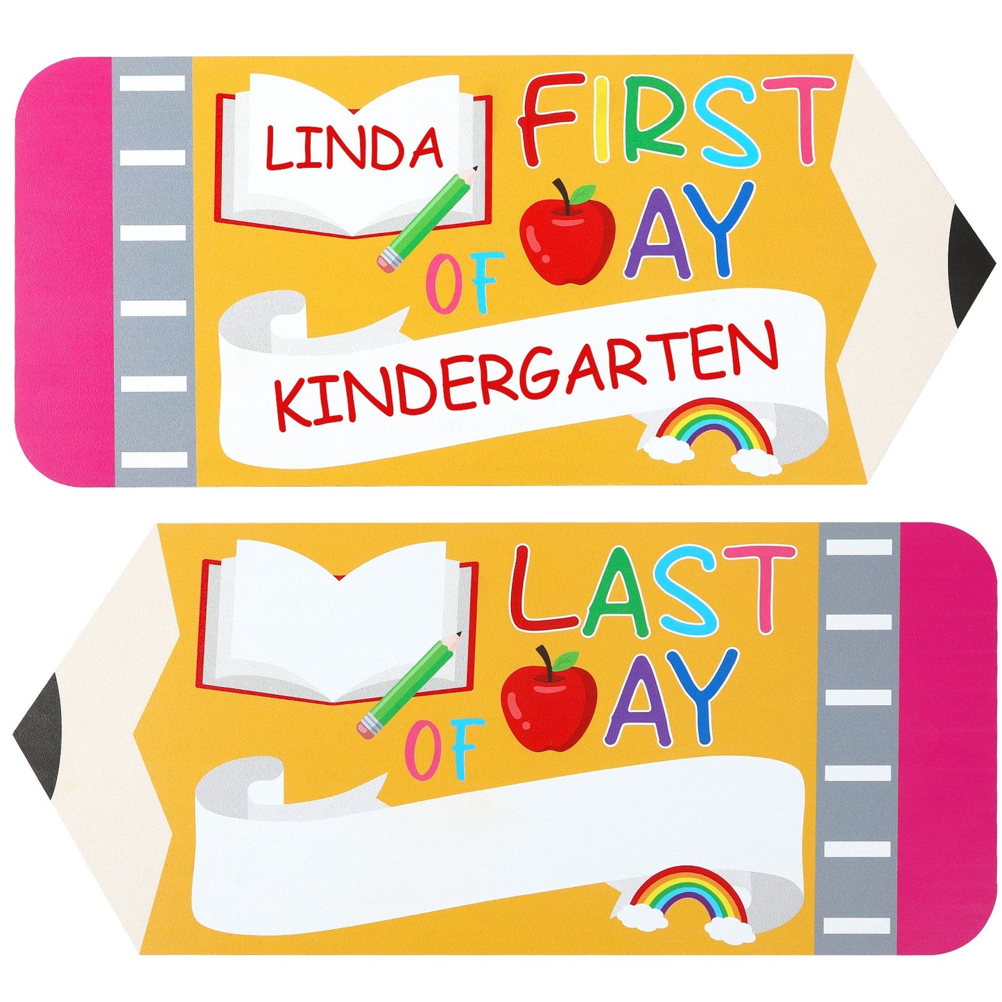 Double-Sided School Board Sign - First & Last Day Chalkboard