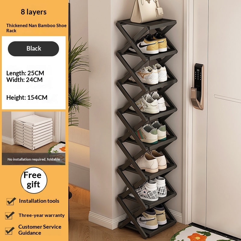 Foldable Shoe Rack for Entryway Space Saving No Assembly Needed
