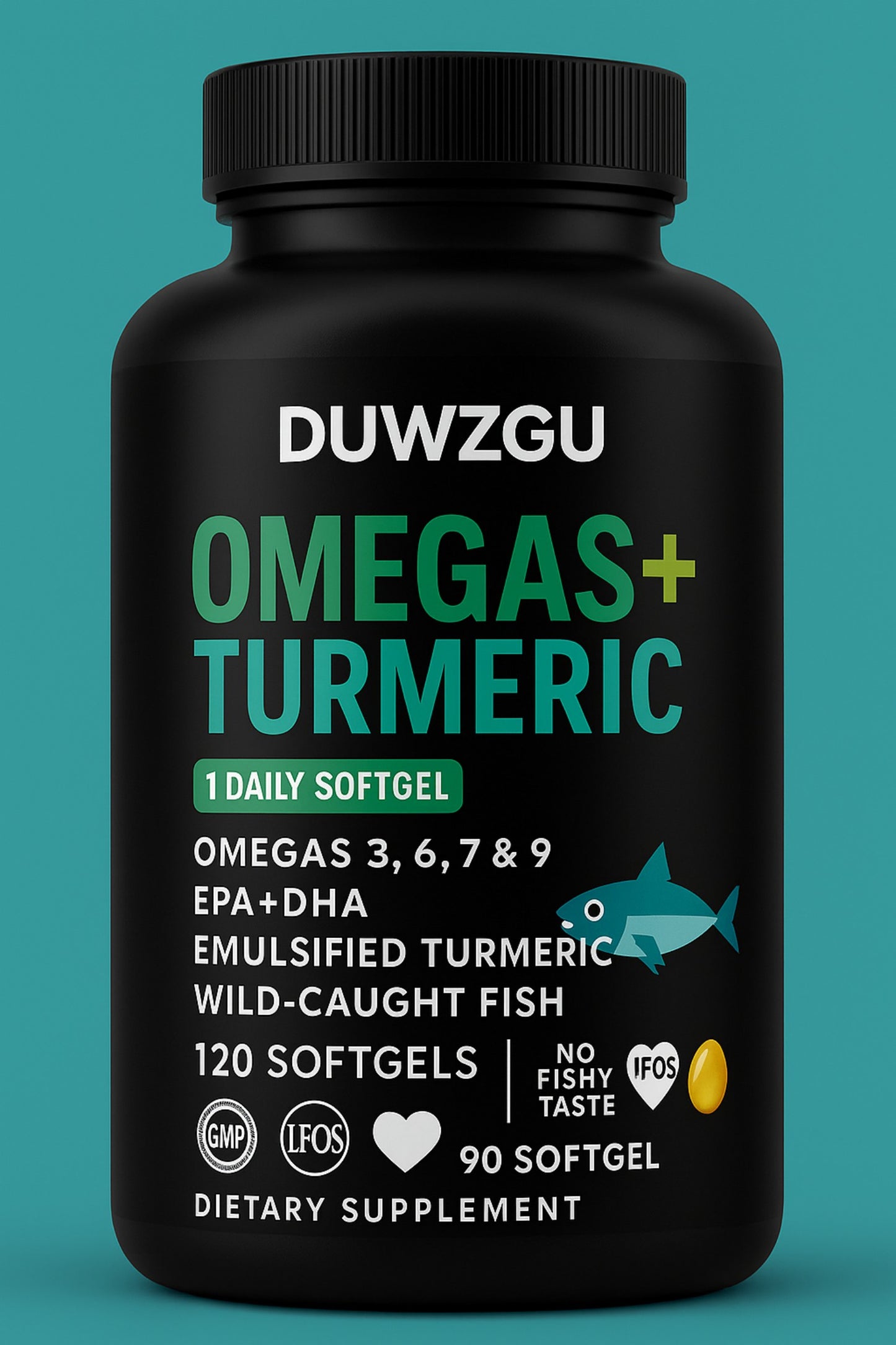 Fish Oil Soft Capsules - 1200mg Omega-3 Supplement - 160 Count