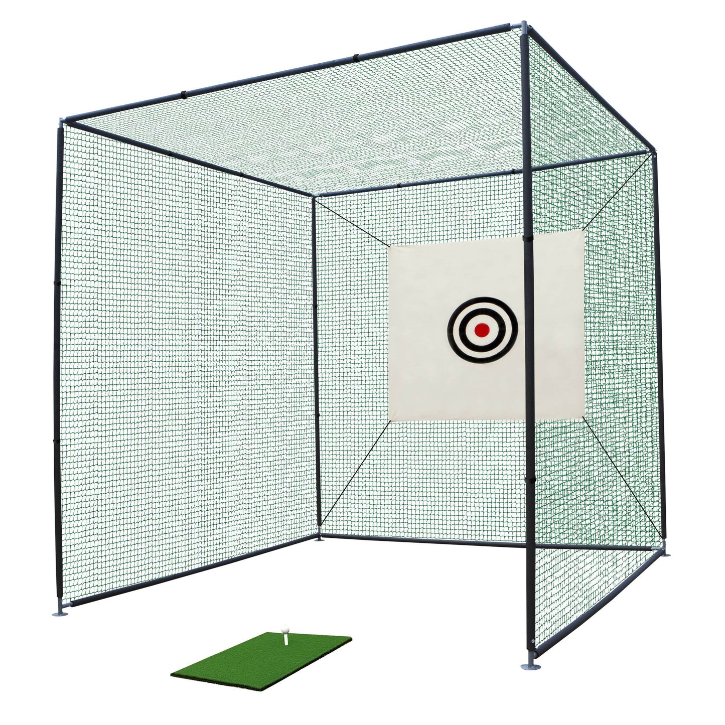 10x10x10 FT Golf Practice Net Cage - Indoor & Outdoor Use