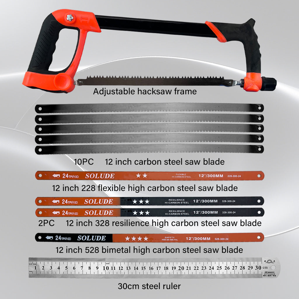 Multi Purpose Hand Saw J-002 for Metal, Wood, Plastic - Ergonomic, Lightweight