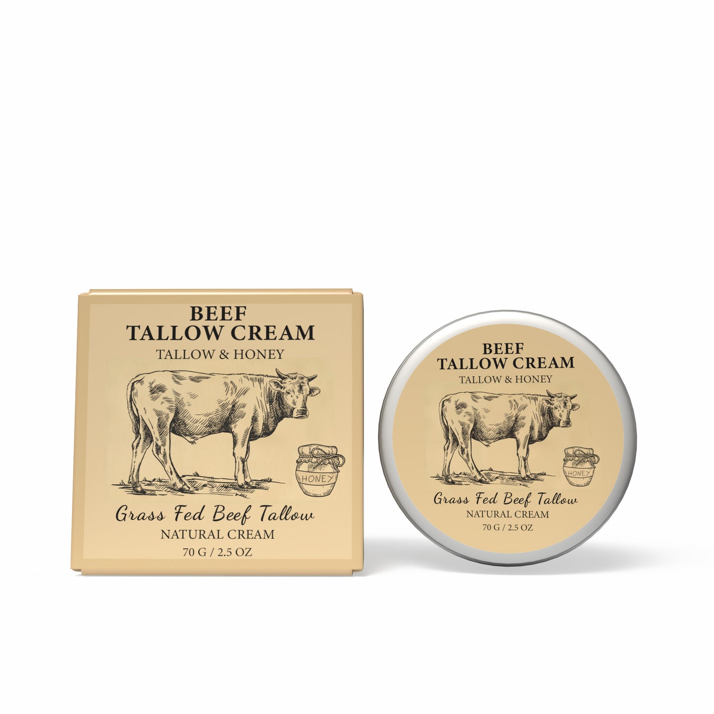 Honey Cow Fat Moisturizing Skin Cream for All Skin Types – 70g