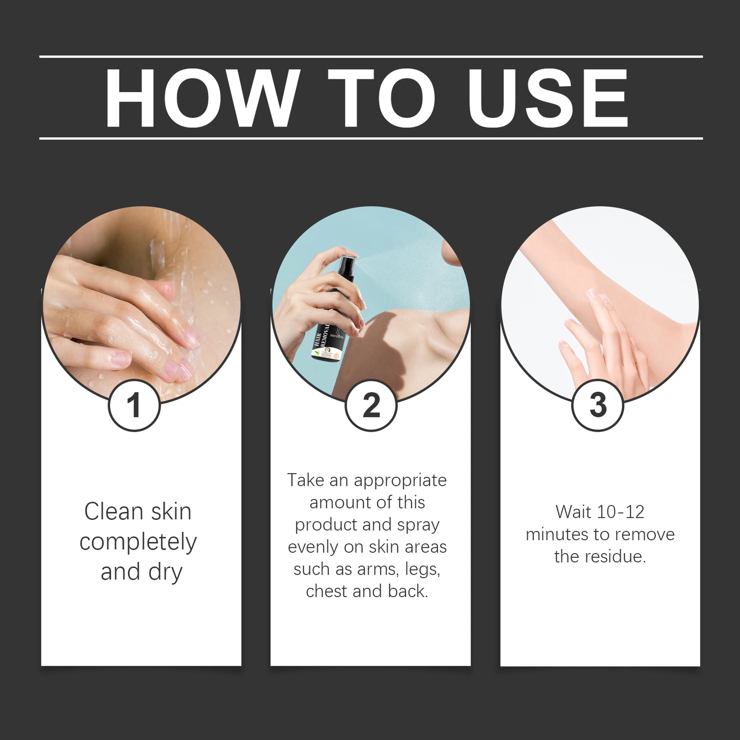 Gentle Hair Removal Spray for Body - 100ml Smoothing Skin Care Treatment