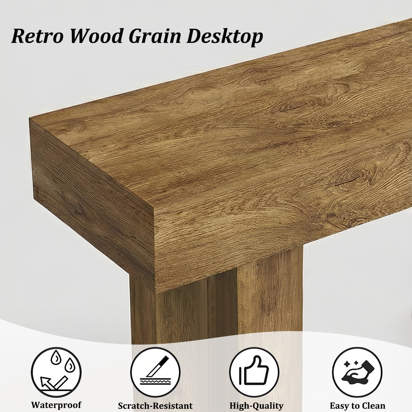 63'' Long Console Table, Farmhouse Entryway Table With Storage,