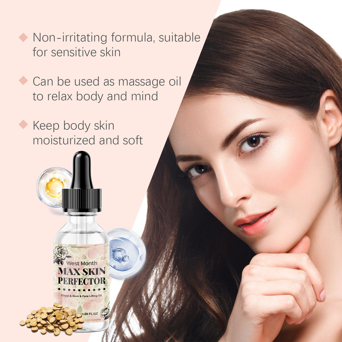 Facial Moisturizing Recovery Oil - Firming Skin Care with Collagen & Vitamins - 50ml